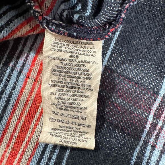 Free People Plaid Shirt Small Sequin Embellished Bohemian Western Mixed Media - Picture 10 of 14